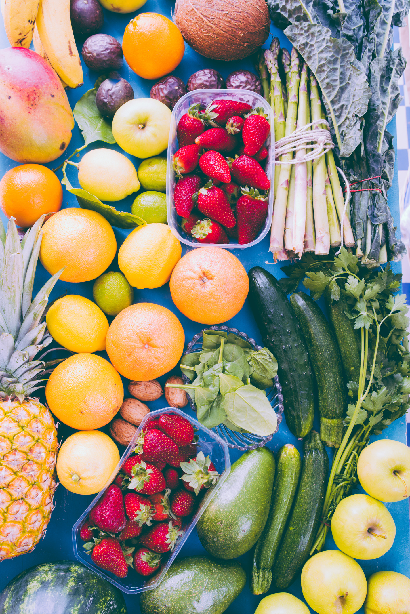 Organic Fruit and Veggie Wallpaper